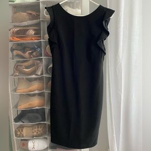 Black Calvin Klein Mini Dress with Ruffle Sleeves